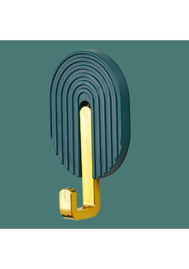 Geeroyoo Yeşil Yeşimli 2 Adet Abs Materyal Süper Yapışkan Duvar Kanca - Banyo, Mutfak, Kapı Arkasında Kullanıma Uygun, Havlu, Çanta, Giyecek Asma İçin Delme Yok Kurulum Koyu Yeşil