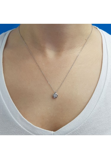 Lova 0,19 Karat Pırlanta Tektaş Kolye - 2060023