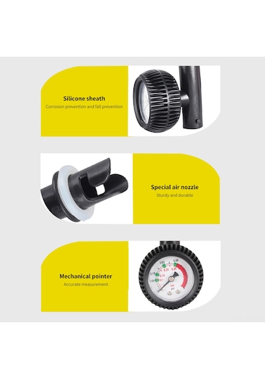 Ximistore9 Nylonlu 0-5psı Basınç Ölçer - Inflatable Bot, Kayak, Surf Tahtası Basınç Test Aleti