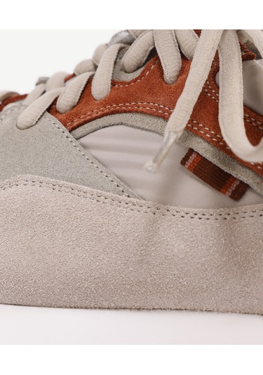 Yargıcı Kumaş Detaylı Deri Sneaker 24yeay4474x 017 Bej