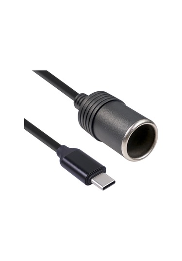 Neevoyu Sürücü Kaydedici İçin 5v'den 12v'ye 12w Güçlendirici Tipe-c'den Sigara Çakmaklı Anahtara Siyah Artırma Kablosu