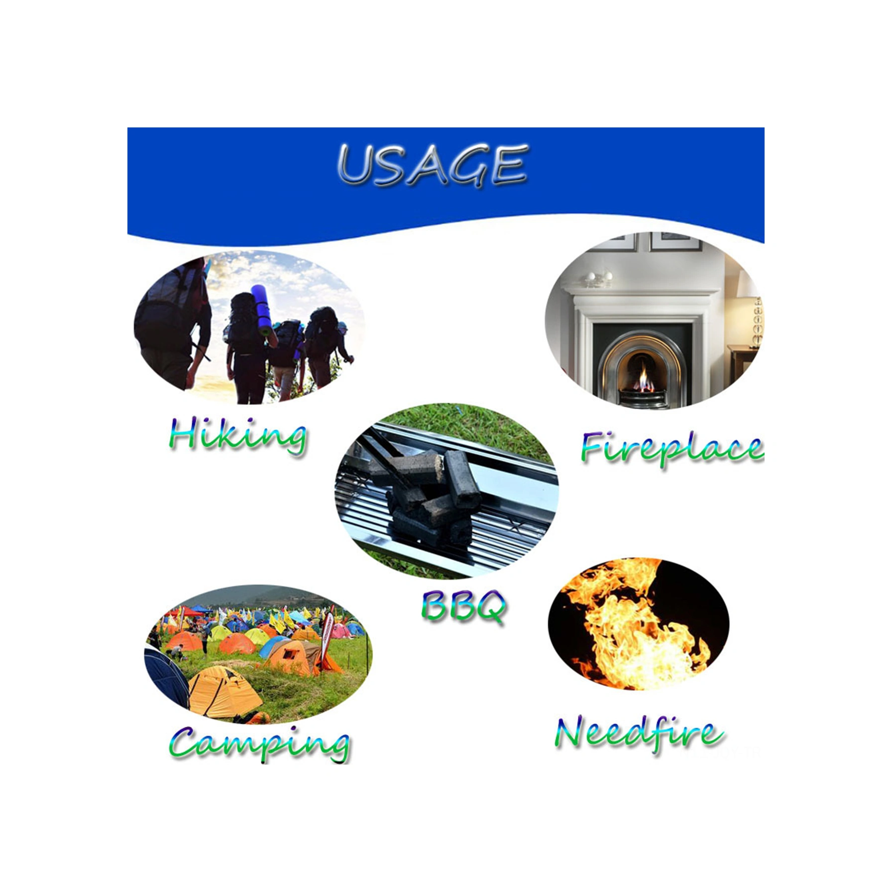 Youmex 12 Adet Odun Yünü Çöpü - Barbekü Işıklandırıcı Mumlu Ağaç Çubukları, Yangın Başlatıcı Seti Çok Renkli