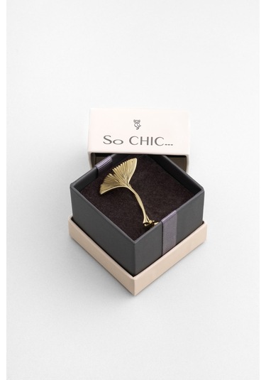 Gelincik 18 Ayar Sarı Altın Kaplama Gümüş Broş Sarı Altın Kaplama