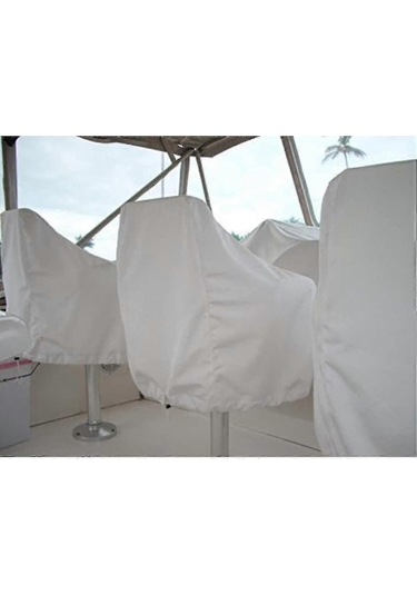 2'li Paket Tekne Koltuk Kılıfı, Dış Mekan Su Geçirmez Kaideli Ponton Kaptan Tekne Bank Sandalye Koltuk Kılıfı, Oxford Kumaş Dümen Sandalye Koruyucu Kılıfları Diğer