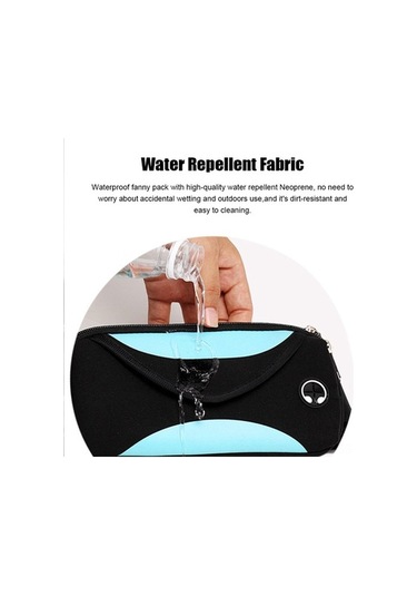 Willowhaven Su Geçirmez Neopren Bel Çantası - Hafif, Şık Spor Seyahat Çantası Koyu Mavi Koyu Mavi