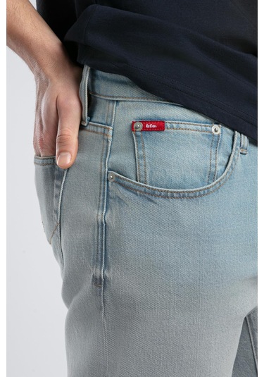 Lee Cooper London Normal Bel Dar Konik Kesim Daralan Paça Mavi Erkek Jean Pantolon-19630 DENİM