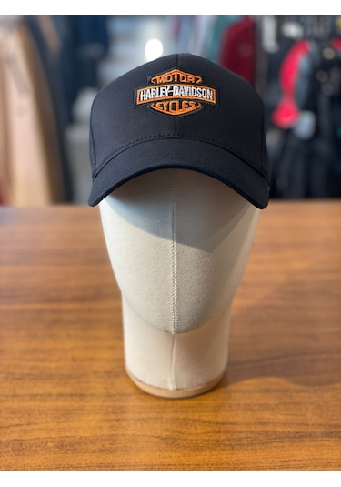 Hamze Harley Davidson Nakışlı Siyah Renk Cap Şapka Siyah