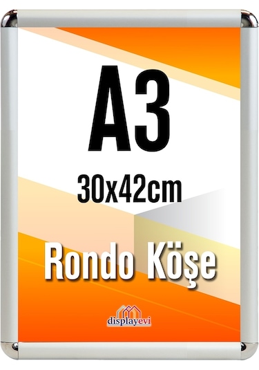 Alüminyum Çerçeve Rondo Köşe 30X42Cm A3