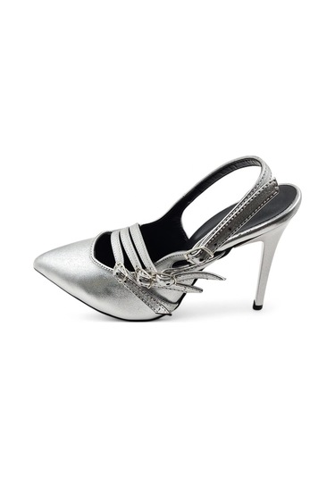Silvera Gümüş Kadın Stiletto Topuklu Ayakkabı Gümüş
