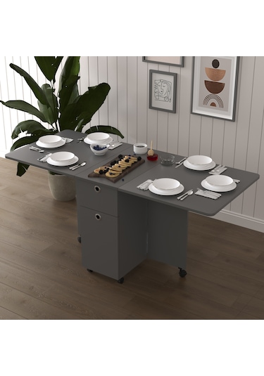 %100 MDFLAM Katlanır Mutfak Yemek Çalışma Masası Asra Trend KM-28 Anstrasit %100 MDFLAM Katlanır Mutfak Yemek Çalışma Masası Asra Trend KM-28 Anstrasit