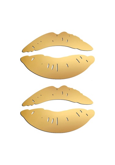 Yifomall 3d Dudak Aynası Duvar Sticker I - Modern Dekorasyon İçin Altın Renk Seçeneği Altın