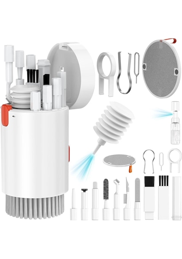 Suofeng Q20 20'li 1 Temizlik Seti: Telefon, Bilgisayar, Klavye Ve Kulaklık İçin Beyaz Sıvılı Temizleme Aleti