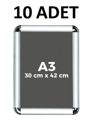 10 Adet A3 Alüminyum Çerçeve Rondo Köşe Aç Kapa Açılır Kapanır