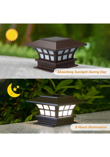 1w Güneş Enerjili Enerji Led Bahçe Yard Baba Sütun Işık Dış Mekan Lambası Hassas Işık Kontrolü