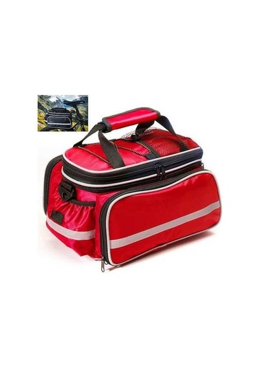 Didadodo Dağ Bisikleti Arka Raf Su Geçirmez Çanta, Kırmızı Kırmızı