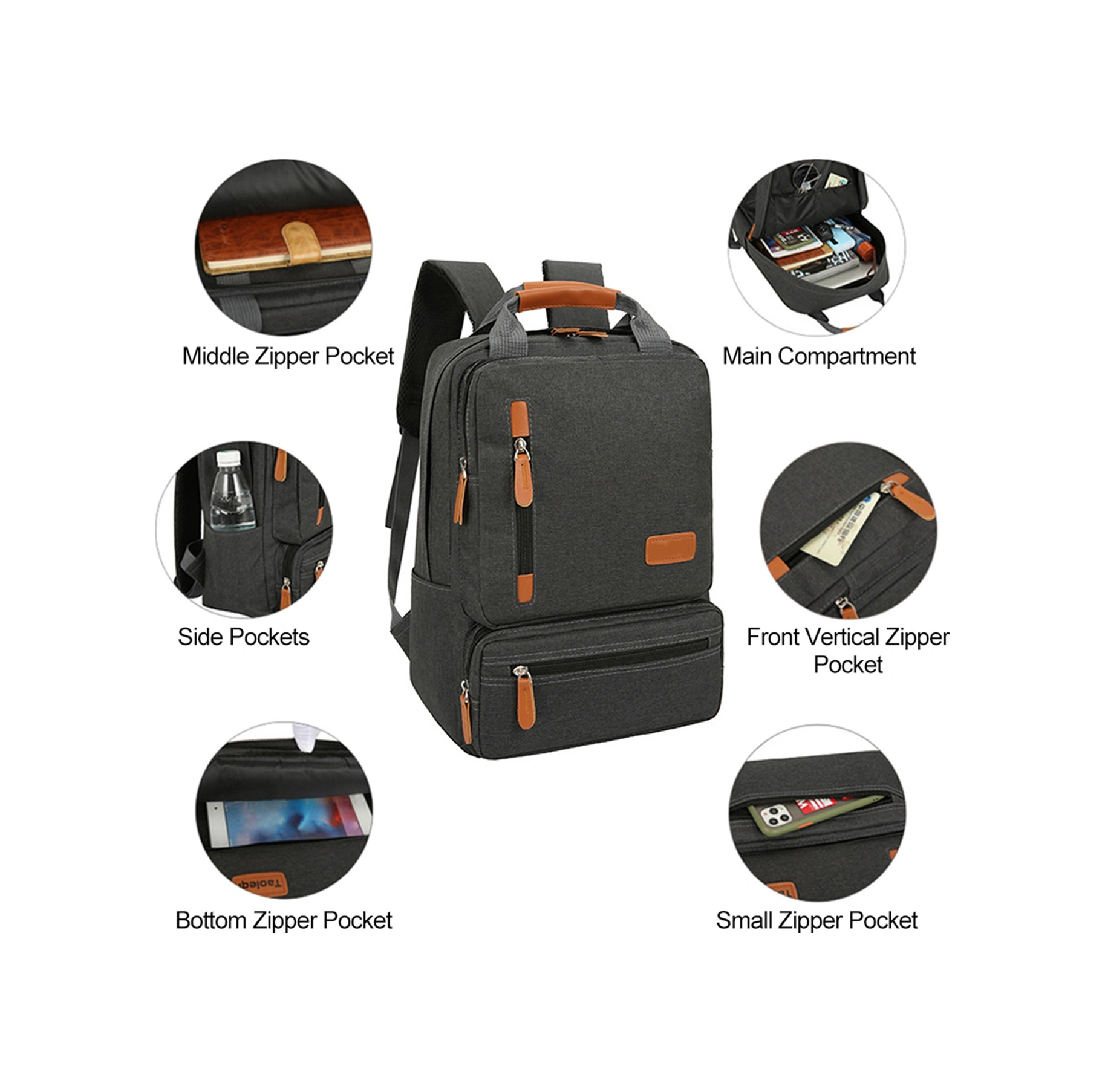 Yifomall Dış Mekan Seyahati İçin 3'lü Nylon Çanta Seti - Bilgisayar Taşıma Özelliğiyle Mavi Rengi MAVİ