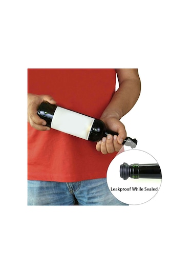 Kırmızı Şarap Tazelik Koruyucu Vakum Pompası 6 Silikon Tıpa