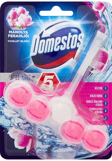 Domestos 5'li Güç Wc Blok Manolya 55 G