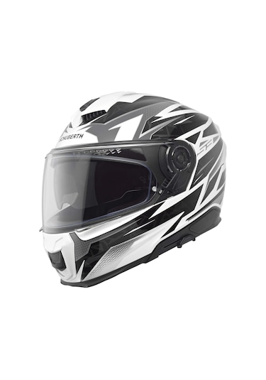Schuberth S3 Thunder Kapalı Motosiklet Kaskı Siyah Beyaz