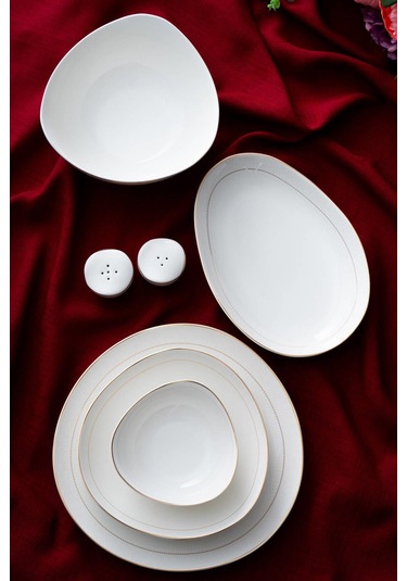 Alexa 6 Kişilik 29 Parça Porselen Yemek Takımı Beyaz