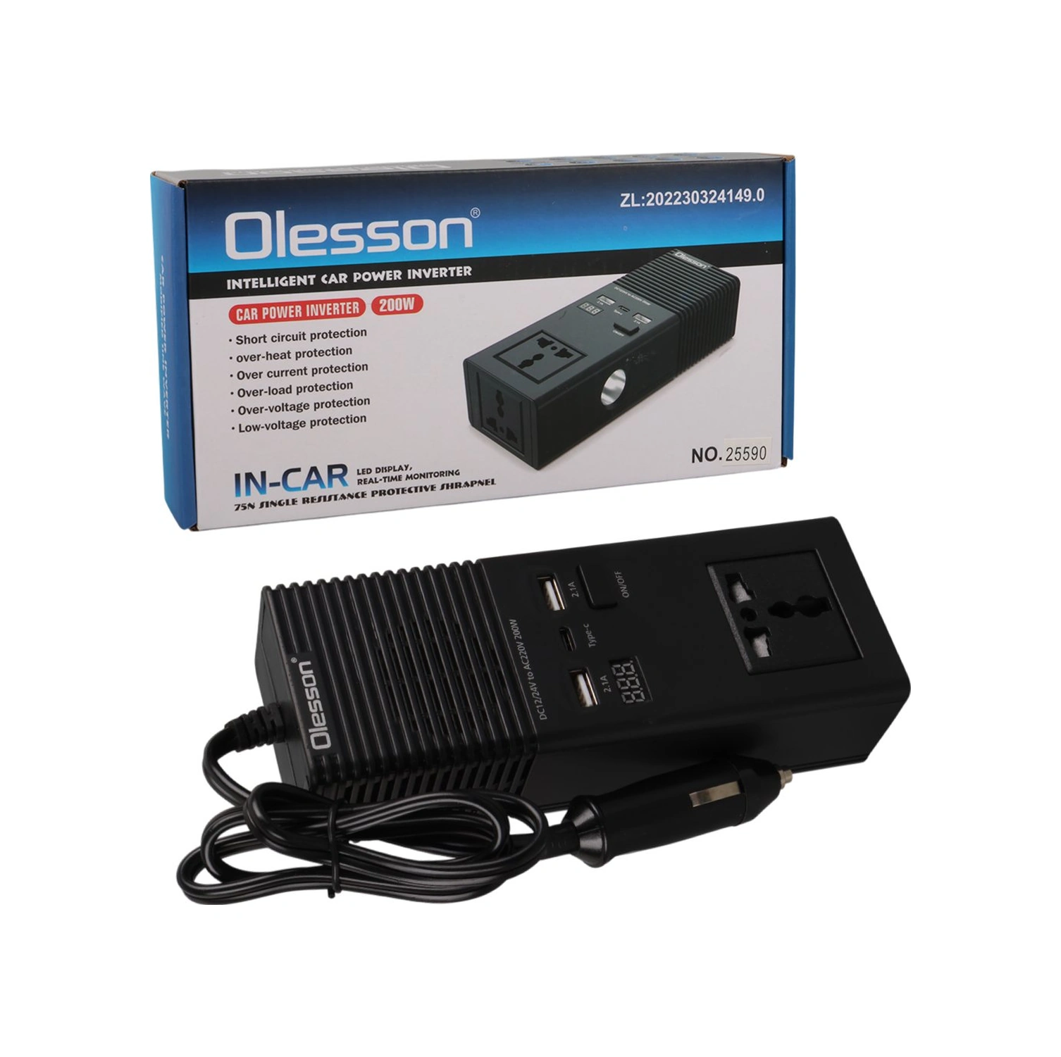 Olesson 1665 Dc 12-24v 200w Oto Araç Power İnverter