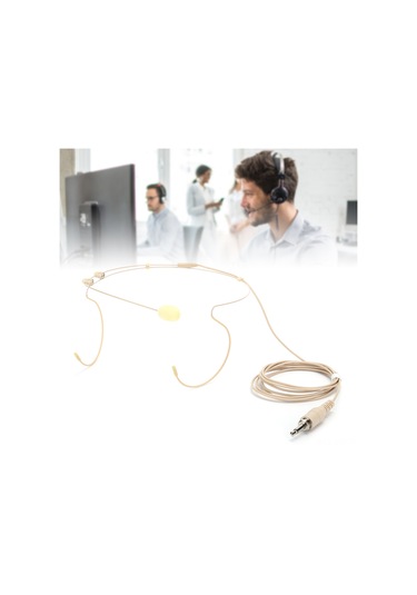 Geeroyoo Bej Kulaklık Mikrofonu, 3.5mm Vida Kilidi, Tüm Yönlü, Profesyonel Ses Alımı, Bodypack Verici İçin, Sahne Ve Konferanslar