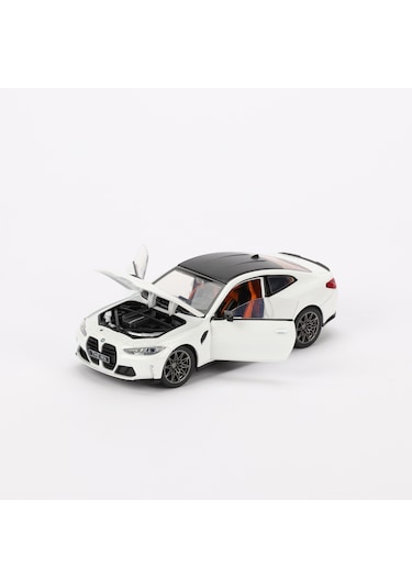 1:24 Ölçek Bmw M4 Sesli Işıklı Kapısı Kaputu Açılan Stantlı Model Araç