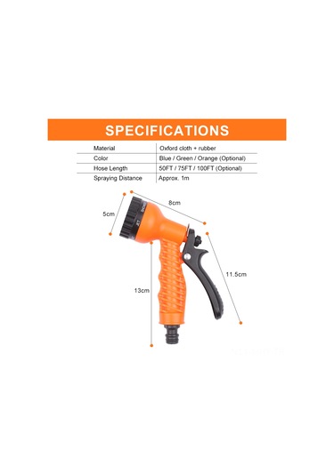 Monyee 75ft Genişletilebilir Yüksek Basınçlı Su Borusu Seti - Araba Yıkama Ve Bahçe Sulama İçin Sprey Aleti