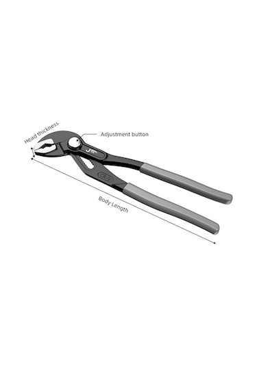 Didadodo Evrensel Su Boru Anahtarı - Krom Vanadyum, Kaymaz Tutma, 8/10/12 Boy, Pratik Çok Amaçlı