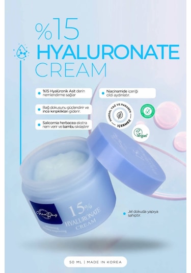 Grace Day %15 Hyalüronik Asit Içeriği Ile Yoğun Nemlendirici Krem Hyaluronate 15% Cream