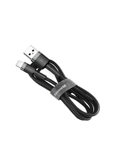 Baseus Lightning 1 Metre Kevlar Kablo Siyah/gri