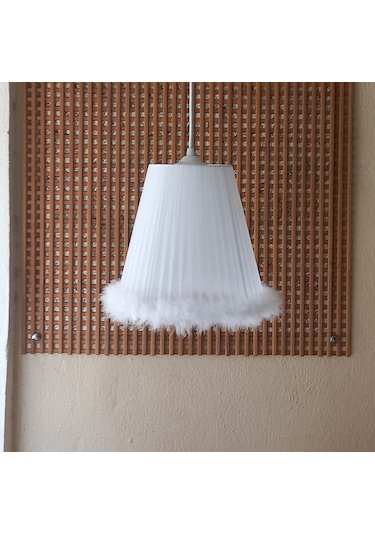 N-02 Beyaz Organze Yatak Odası Çocuk Ve Bebek Odası Avize Beyaz