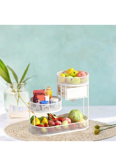 Homyl Meyve Sepet Tepsisi Ekmek Sepeti Sebze Rafı Sebzesi Soğan Beyaz