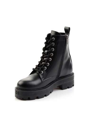 Black Hakiki Deri Kadın Bot & Bootie Hd0777005703 001