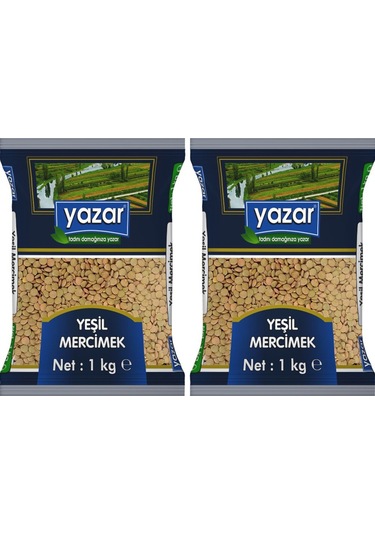 Yazar Yeşil Mercimek 2 x 1 KG