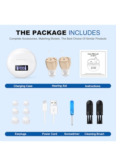 Mini Kulak İçi İşitme Amplifikatörleri Görünmez İşitme Cihazları Şarj Amerika Birleşik Devletleri