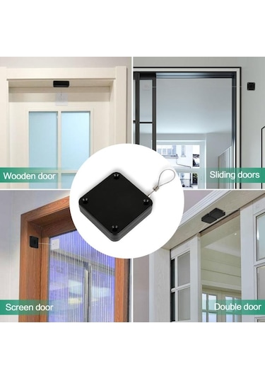 Sones P093 Otomatik Kapıcı Telescher Kapı Kapatıcı Sürgülü Kapı Hırsızlık Önleyici Kutu, Özellikler: 3. Nesil Siyah Tüm Tutkal 1500g 1.2m