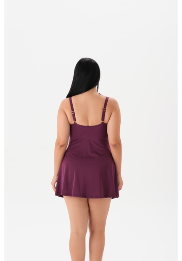 4056my Elbiseli Mayo Bordo Çok Renkli