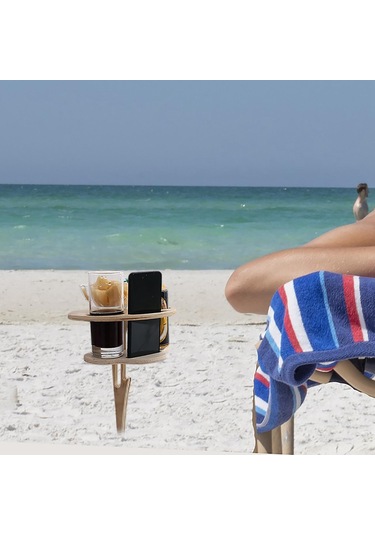 Suntek Magideal Taşınabilir Piknik Masası Cam Raf Dış Ahşap-rengi