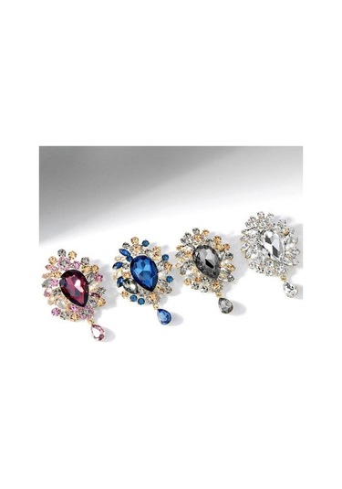 Mavi Broş Avrupa Ve Amerikan Lüks Süper Flaş Kristal Broş