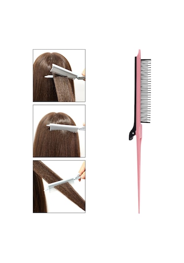 Suntek Kuaförlük Için Kuyruk Tarağı Alay Boyama Pembe