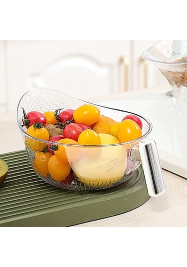 Novahub Tahliye Sepeti Süzgeci Çok Amaçlı Mutfak Evyesi Yemek Tutucu Evye Yanı Tahliye Sepeti Sebze Yıkama Filtre Kasesi İle Açık Gri Açık Gri