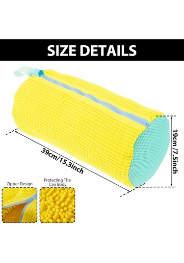Yunboo Ayakkabı Yıkama Çantası - Polyester Nilon - Sarı - 39x19 Cm - Çamaşır Makinesi Uyumlu Sarı