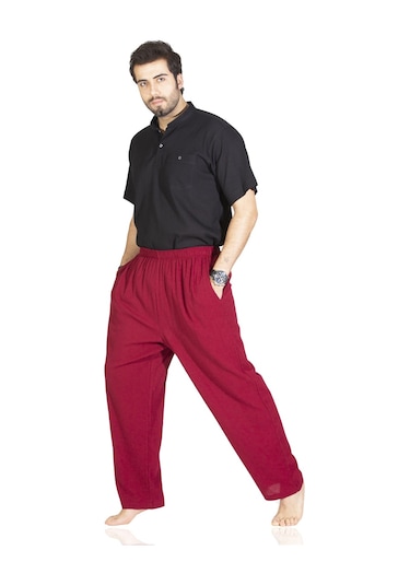 Eliş Şile Bezi Şile Bezi Unisex Şalvar Pantolon Bordo Brd Bordo