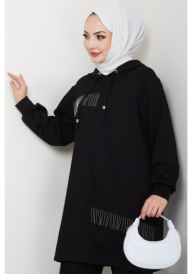 Zincir Detay Oysho İkili Takım 1660 - Siyah Siyah