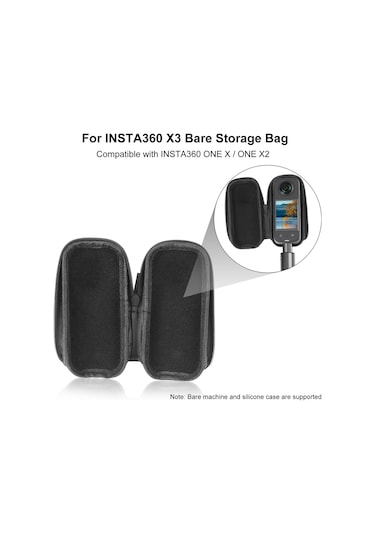 Insta360 X3 / One X2 Puluz Kamera İçin Taşınabilir Kılıf Kutusu Saklama Çantası Siyah