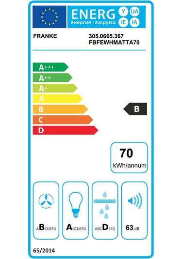 Franke FBFE WH MATT A70 Matte Davlumbaz