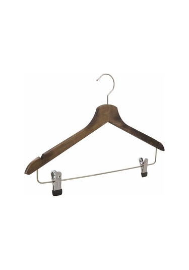 Nyn Ahşap Etek Pantolon Gömlek Askısı - Ceviz Ceviz