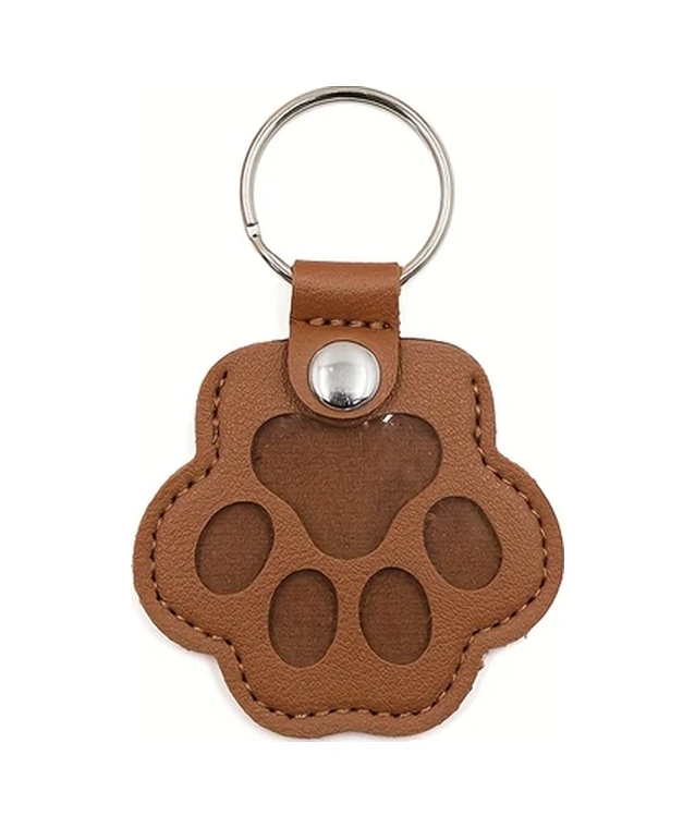 Gateesat Kahverengi Tüy Toplayıcı Anahtarlık - Pati Desenli, Anahtar Ve Telefon Uyumlu, Evcil Hayvan Anısı Hediyesi