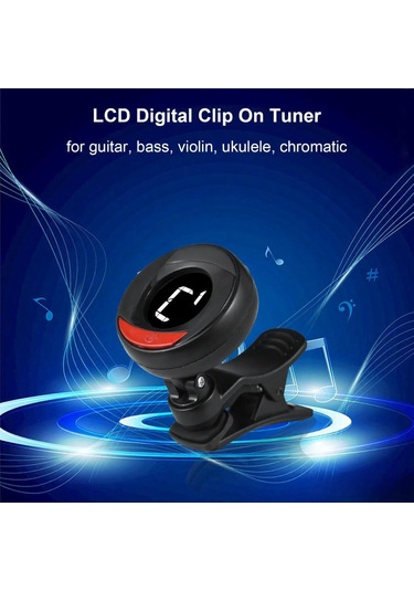 Konesam Rowin Lt-21 Klip Tipi Renkli Ekran Akortör - Gitar, Bas, Keman, Ukulele İçin Dijital Akort Cihazı Pil Dahil Değil